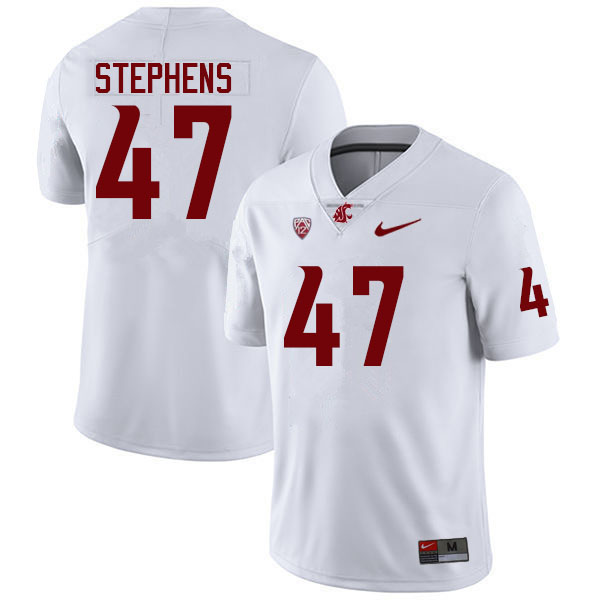 Washington State Cougars #47 Darnell Stephens College Football Jerseys Sale-White